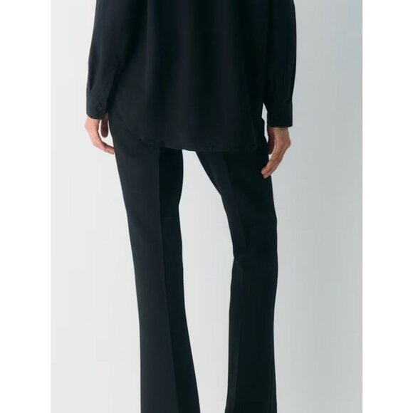 NWT Babaton Program (Re)ssential Pant High-Waisted Flared Trousers Black-sz 12 - Picture 4 of 11